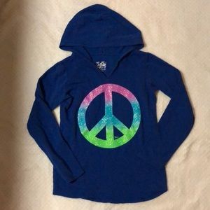Girls peace sign sweatshirt